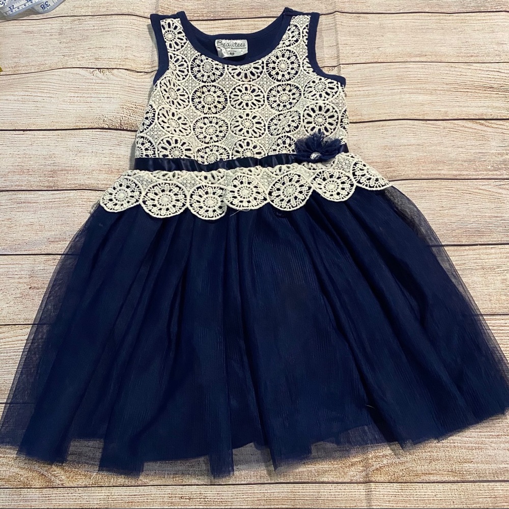 A-Line Knee-length- Tulle Sleeveless - Lace dress - Picture 9 of 9
